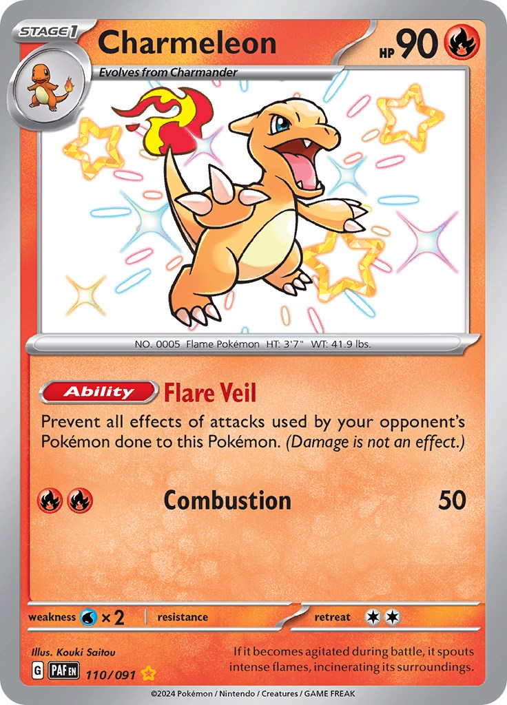 Charmeleon (110/091) [Scarlet & Violet: Paldean Fates] | The Time Vault CA