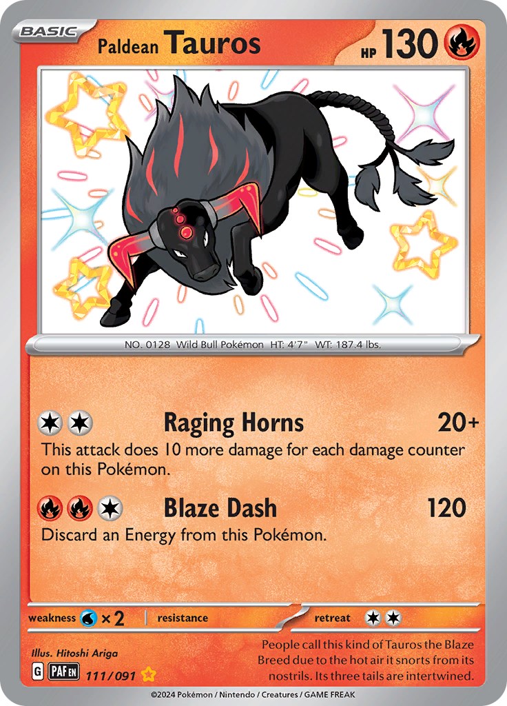 Paldean Tauros (111/091) [Scarlet & Violet: Paldean Fates] | The Time Vault CA