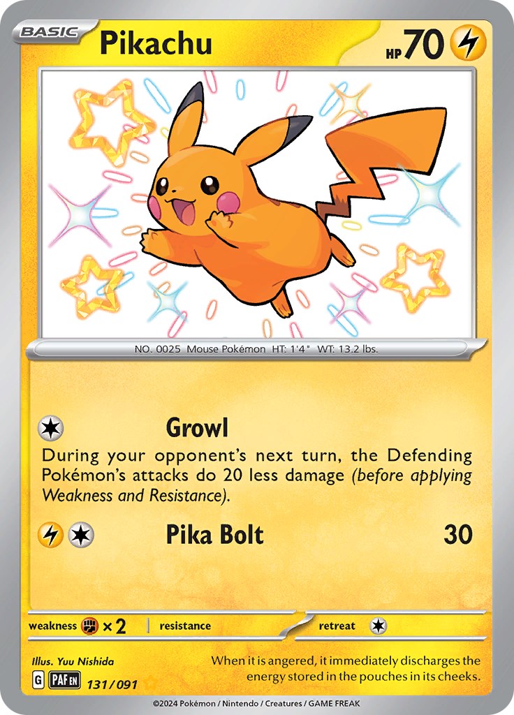 Pikachu (131/091) [Scarlet & Violet: Paldean Fates] | The Time Vault CA