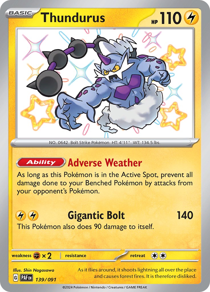 Thundurus (139/091) [Scarlet & Violet: Paldean Fates] | The Time Vault CA