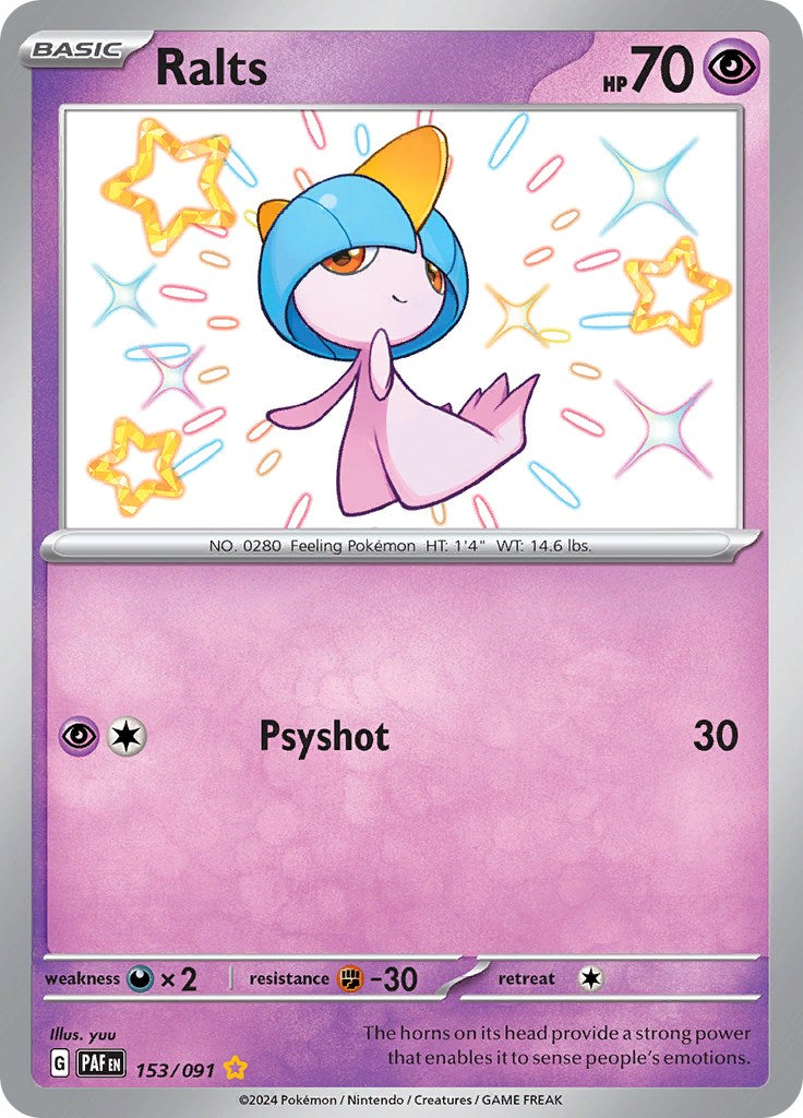 Ralts (153/091) [Scarlet & Violet: Paldean Fates] | The Time Vault CA