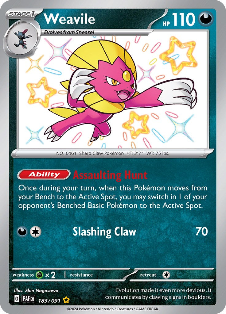 Weavile (183/091) [Scarlet & Violet: Paldean Fates] | The Time Vault CA