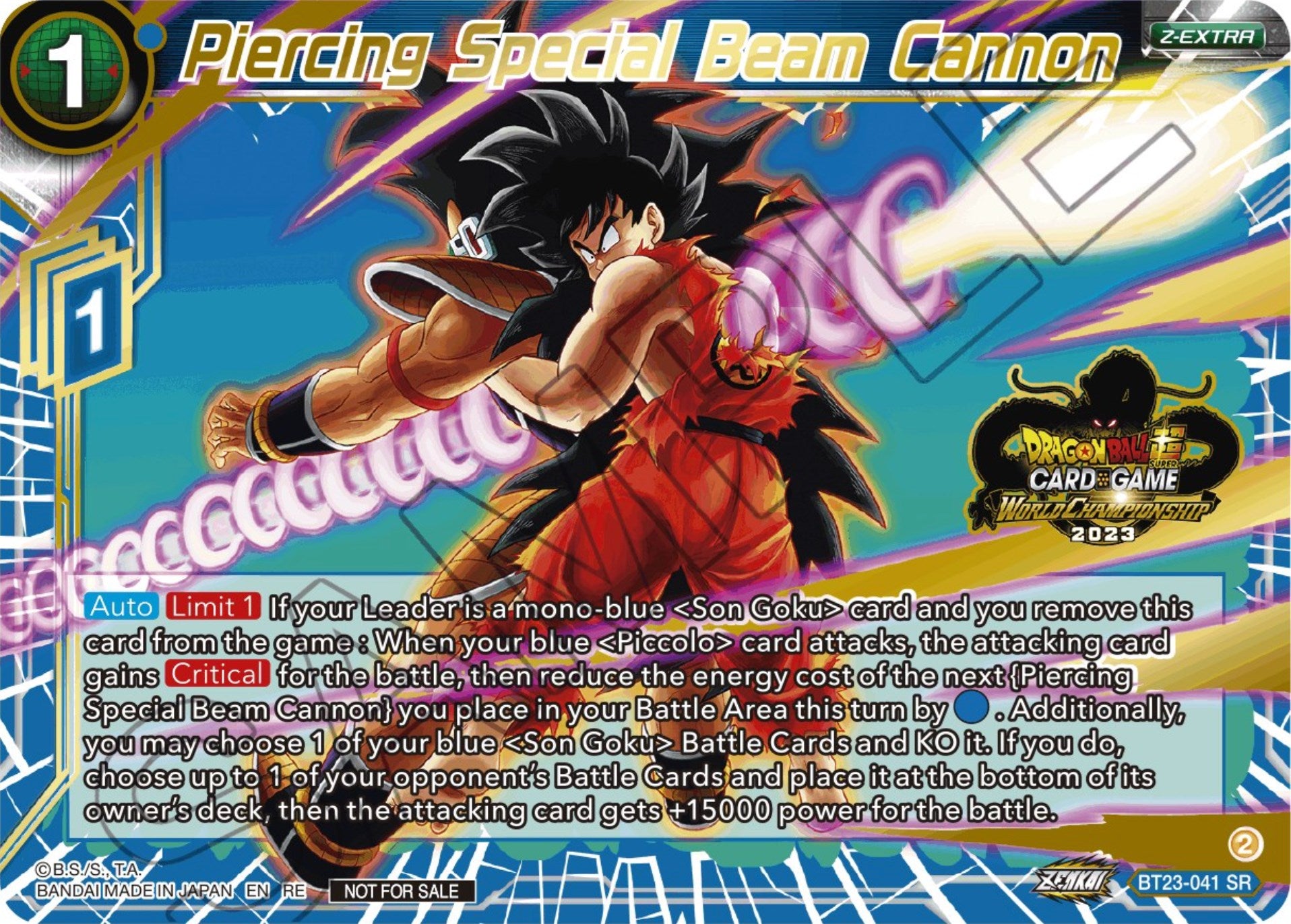 Piercing Special Beam Cannon (2023 World Championship Z-Extra Card Set) (BT23-041) [Tournament Promotion Cards] | The Time Vault CA