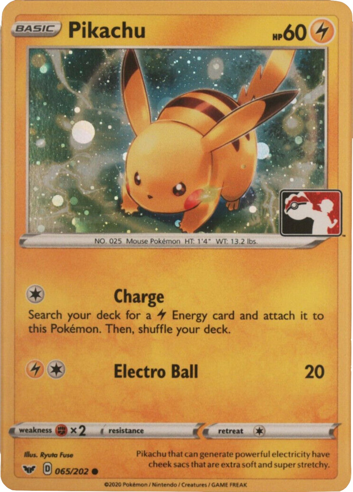 Pikachu (065/202) (Cosmos Holo) [League & Championship Cards] | The Time Vault CA