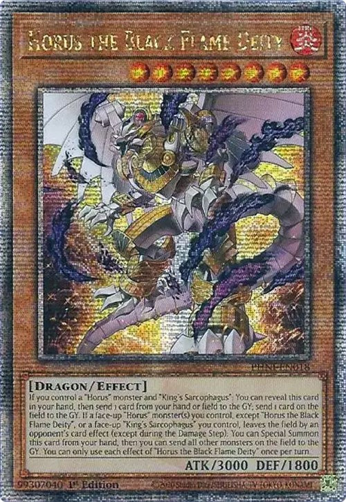 Horus the Black Flame Deity [PHNI-EN018] Quarter Century Secret Rare | The Time Vault CA