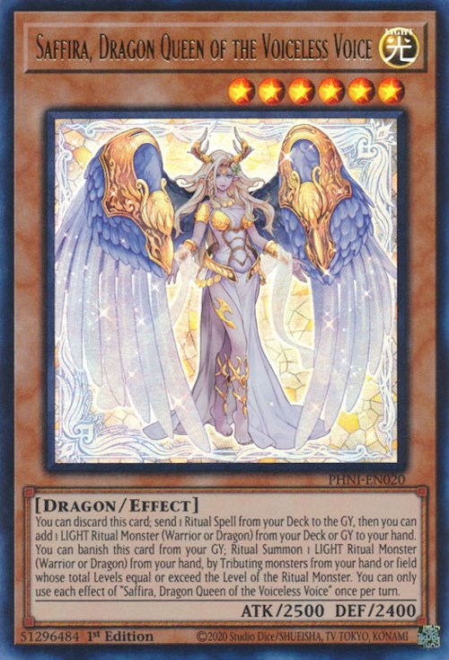 Saffira, Dragon Queen of the Voiceless Voice [PHNI-EN020] Ultra Rare | The Time Vault CA