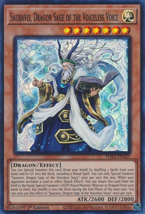 Sauravis, Dragon Sage of the Voiceless Voice [PHNI-EN021] Super Rare | The Time Vault CA