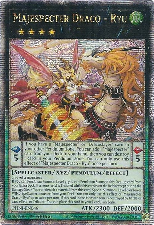 Majespecter Draco - Ryu [PHNI-EN049] Quarter Century Secret Rare | The Time Vault CA