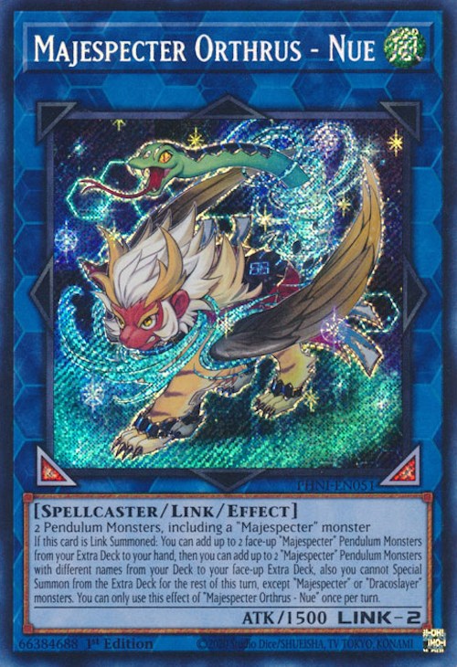 Majespecter Orthrus - Nue [PHNI-EN051] Secret Rare | The Time Vault CA