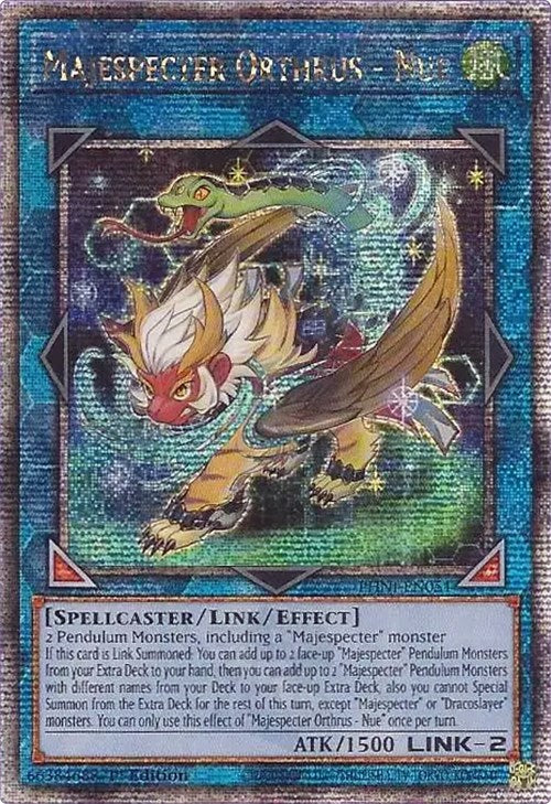 Majespecter Orthrus - Nue [PHNI-EN051] Quarter Century Secret Rare | The Time Vault CA