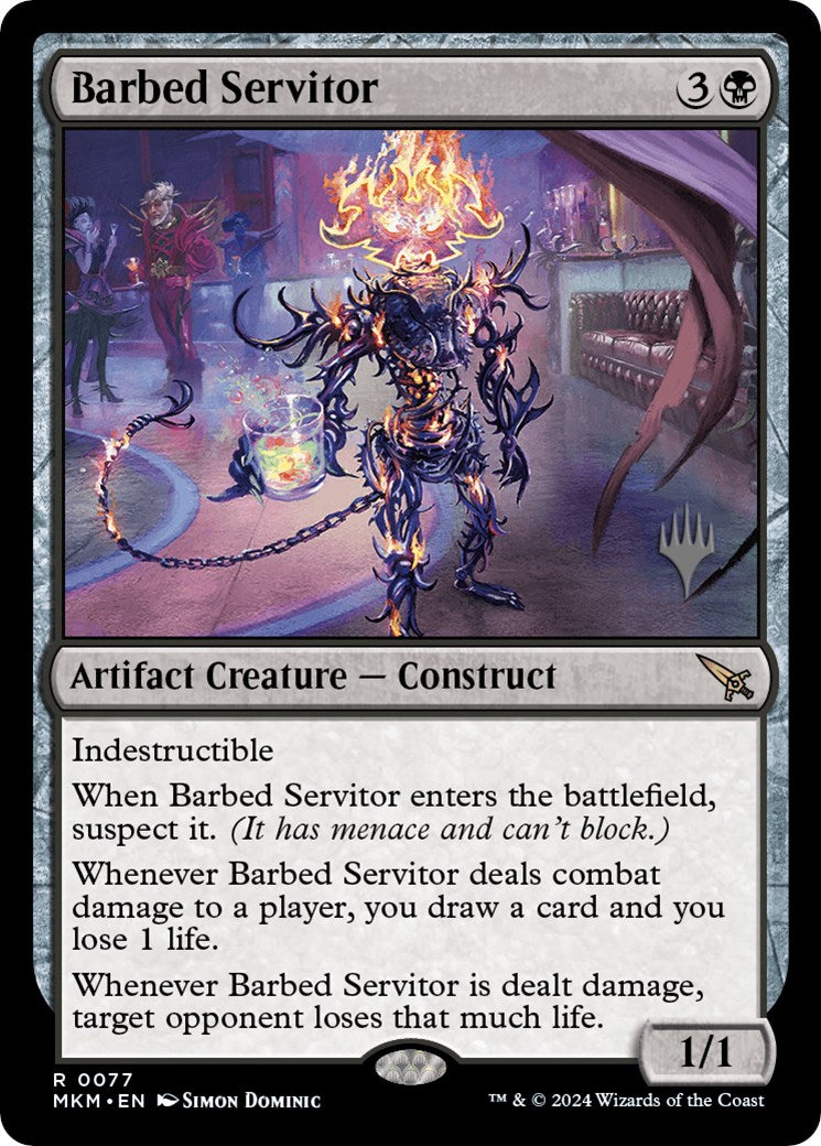 Barbed Servitor (Promo Pack) [Murders at Karlov Manor Promos] | The Time Vault CA