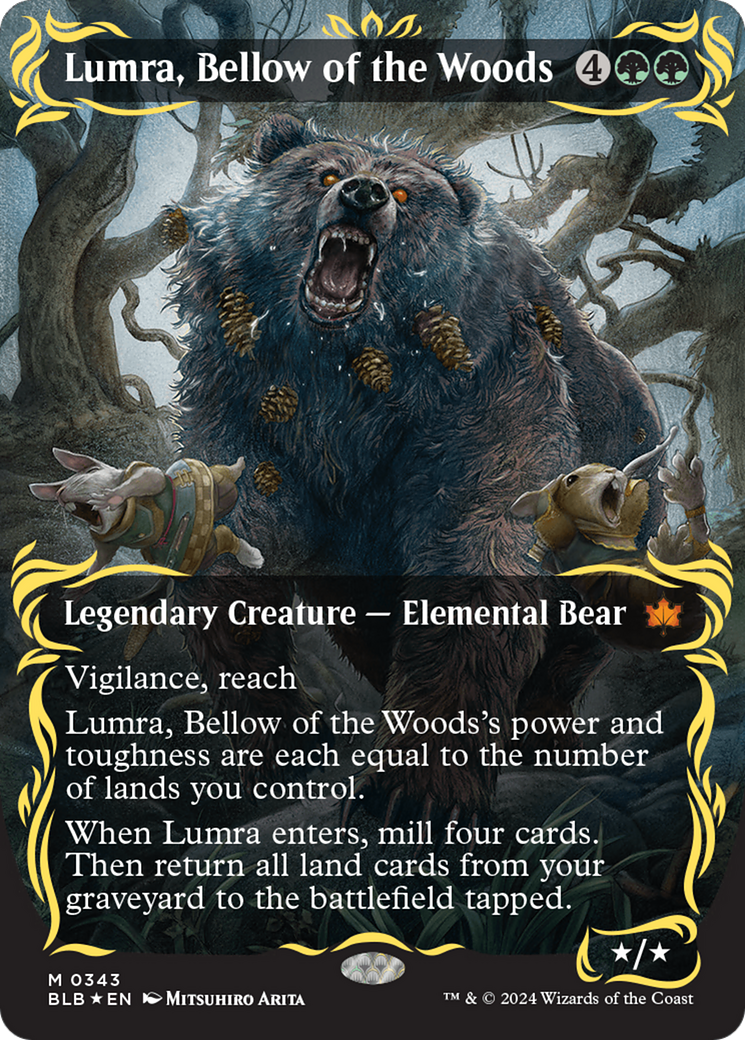 Lumra, Bellow of the Woods (Borderless) (Raised Foil) [Bloomburrow] | The Time Vault CA