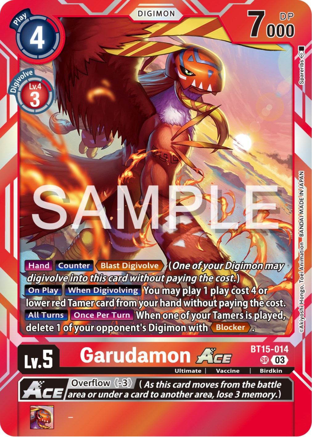 Garudamon Ace [BT15-014] [Exceed Apocalypse] | The Time Vault CA