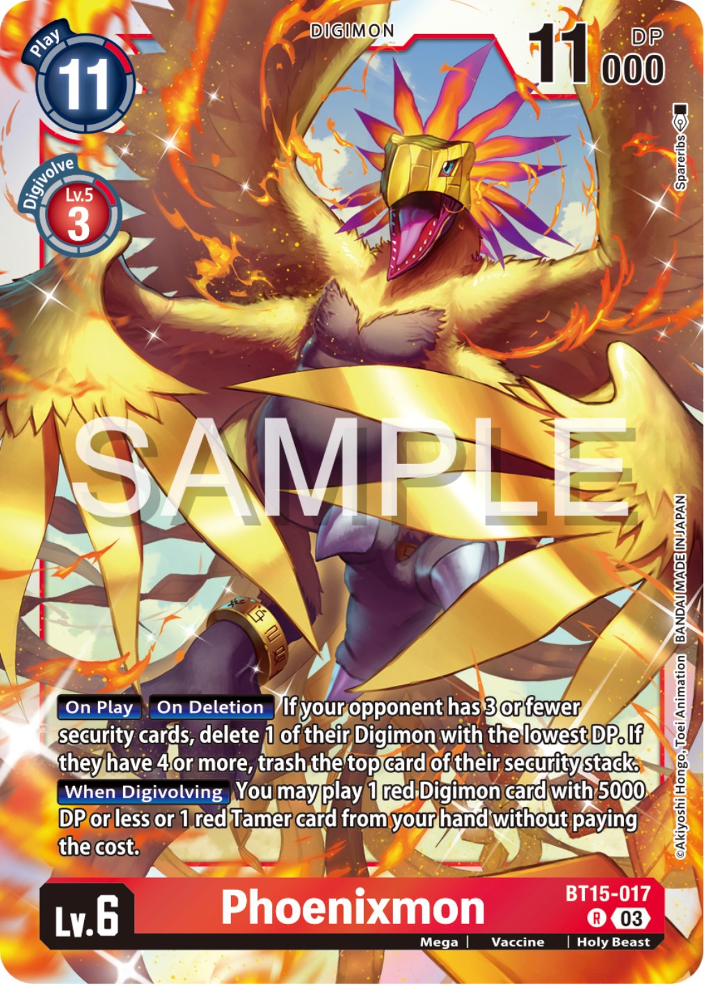 Phoenixmon [BT15-017] [Exceed Apocalypse] | The Time Vault CA