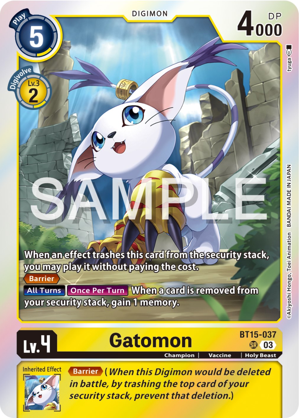 Gatomon [BT15-037] [Exceed Apocalypse] | The Time Vault CA