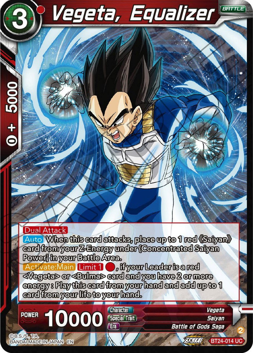 Vegeta, Equalizer (BT24-014) [Beyond Generations] | The Time Vault CA