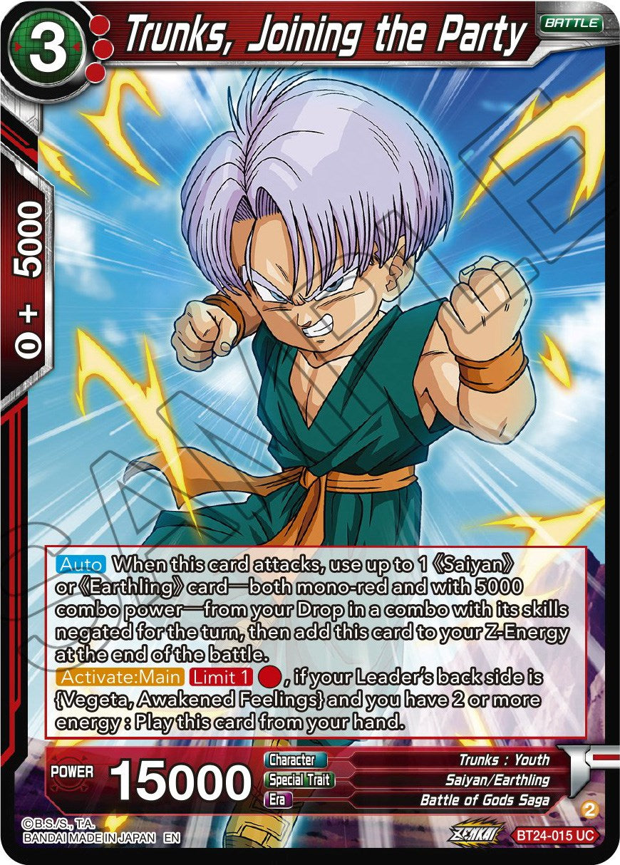 Trunks, Joining the Party (BT24-015) [Beyond Generations] | The Time Vault CA