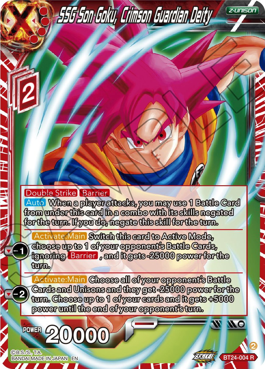 SSG Son Goku, Crimson Guardian Deity (BT24-004) [Beyond Generations] | The Time Vault CA