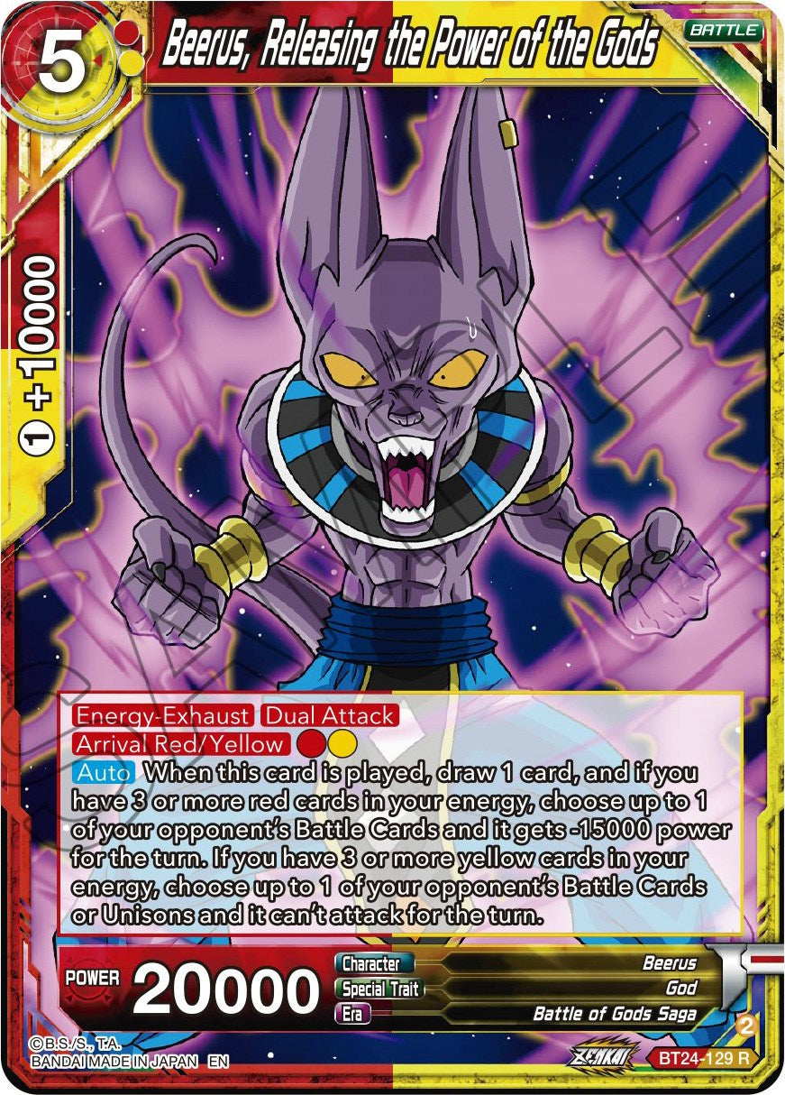 Beerus, Releasing the Power of the Gods (BT24-129) [Beyond Generations] | The Time Vault CA