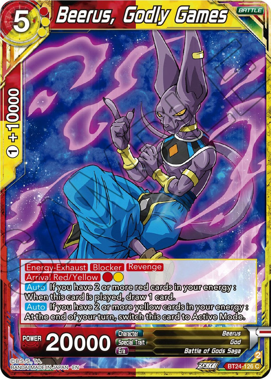 Beerus, Godly Games (BT24-126) [Beyond Generations] | The Time Vault CA