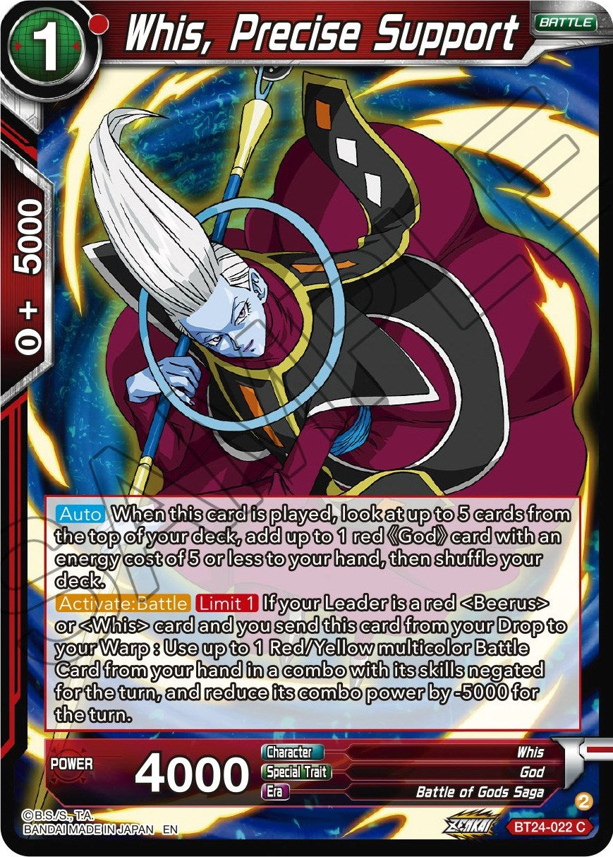 Whis, Precise Support (BT24-022) [Beyond Generations] | The Time Vault CA