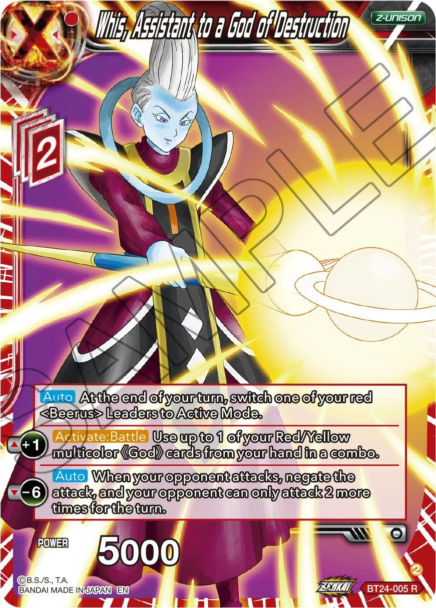 Whis, Assistant to a God of Destruction (BT24-005) [Beyond Generations] | The Time Vault CA