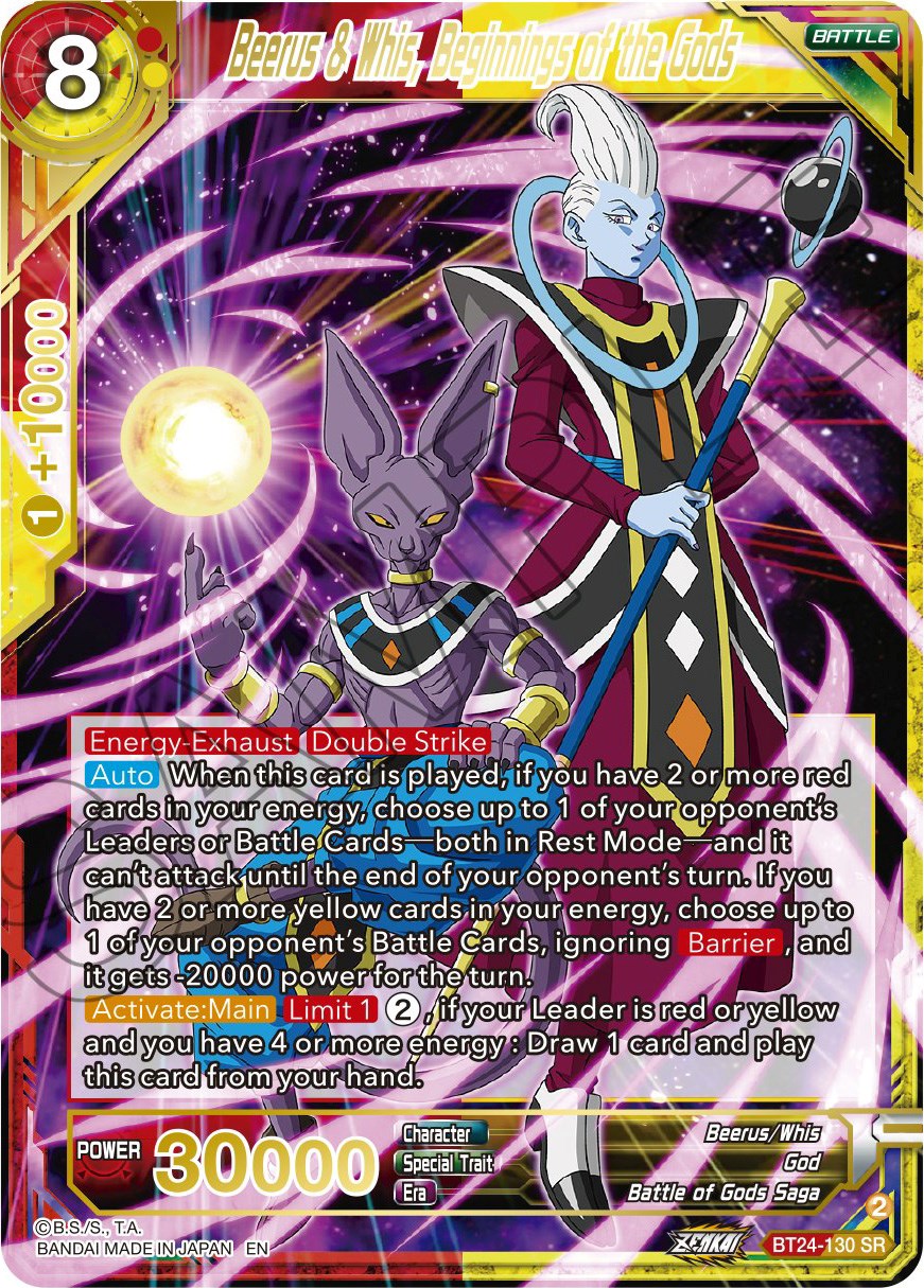 Beerus & Whis, Beginnings of Gods (BT24-130) [Beyond Generations] | The Time Vault CA