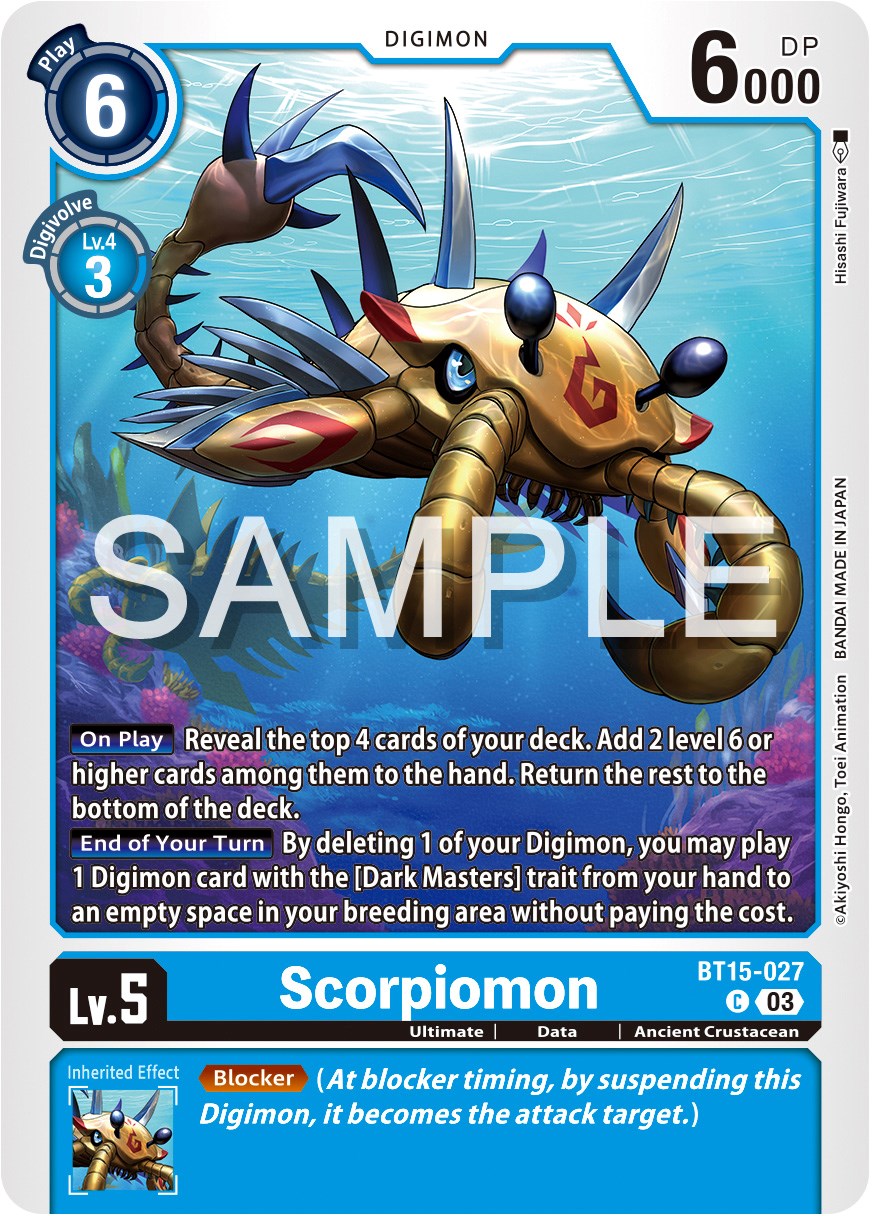 Scorpiomon [BT15-027] [Exceed Apocalypse] | The Time Vault CA