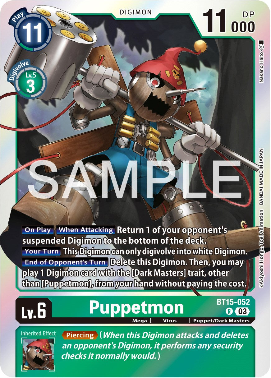 Puppetmon [BT15-052] [Exceed Apocalypse] | The Time Vault CA