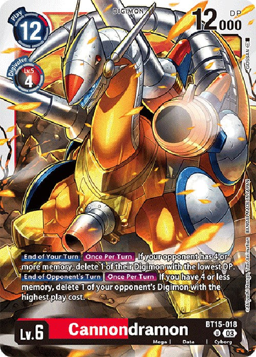 Cannondramon [BT15-018] [Exceed Apocalypse] | The Time Vault CA