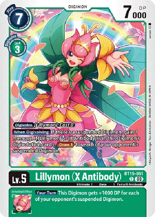 Lillymon (X Antibody) [BT15-051] [Exceed Apocalypse] | The Time Vault CA