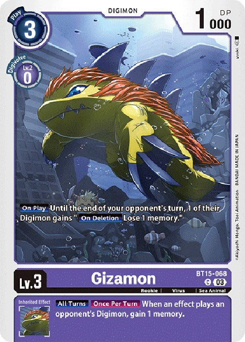 Gizamon [BT15-068] [Exceed Apocalypse] | The Time Vault CA