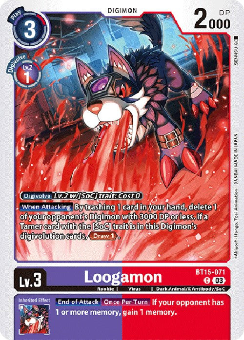 Loogamon [BT15-071] [Exceed Apocalypse] | The Time Vault CA