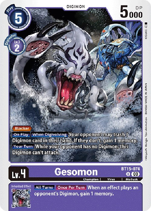 Gesomon [BT15-074] [Exceed Apocalypse] | The Time Vault CA