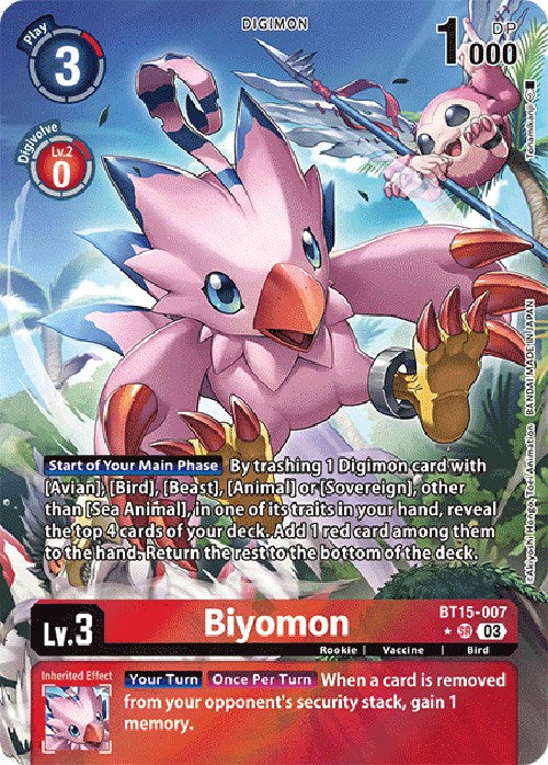 Biyomon [BT15-007] (Alternate Art) [Exceed Apocalypse] | The Time Vault CA