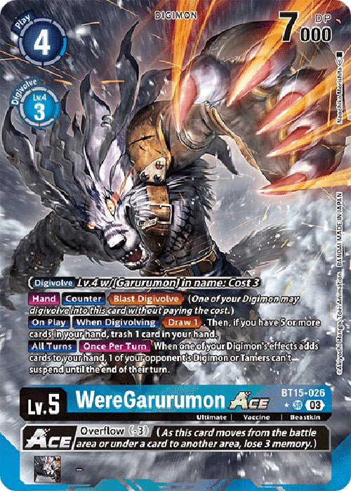 WereGarurumon Ace [BT15-026] (Alternate Art) [Exceed Apocalypse] | The Time Vault CA