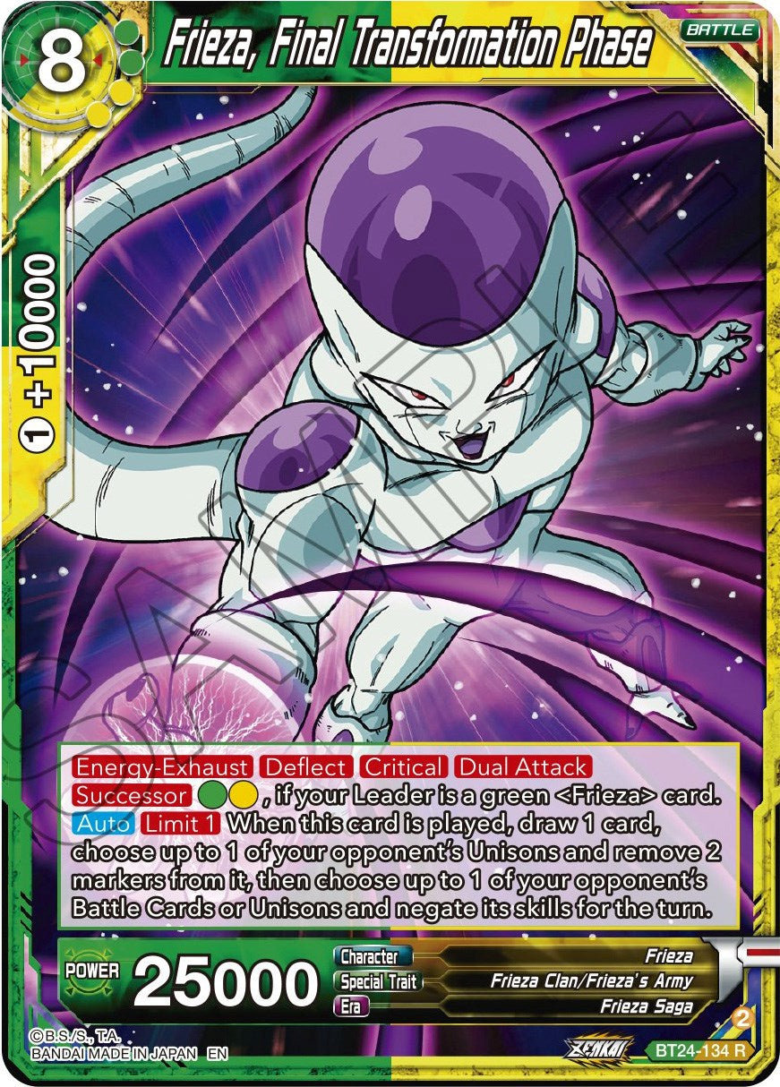 Frieza, Final Transformation Phase (BT24-134) [Beyond Generations] | The Time Vault CA