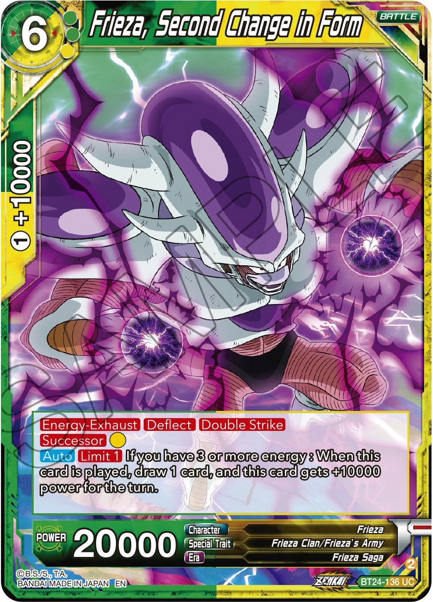 Frieza, Second Change in Form (BT24-136) [Beyond Generations] | The Time Vault CA