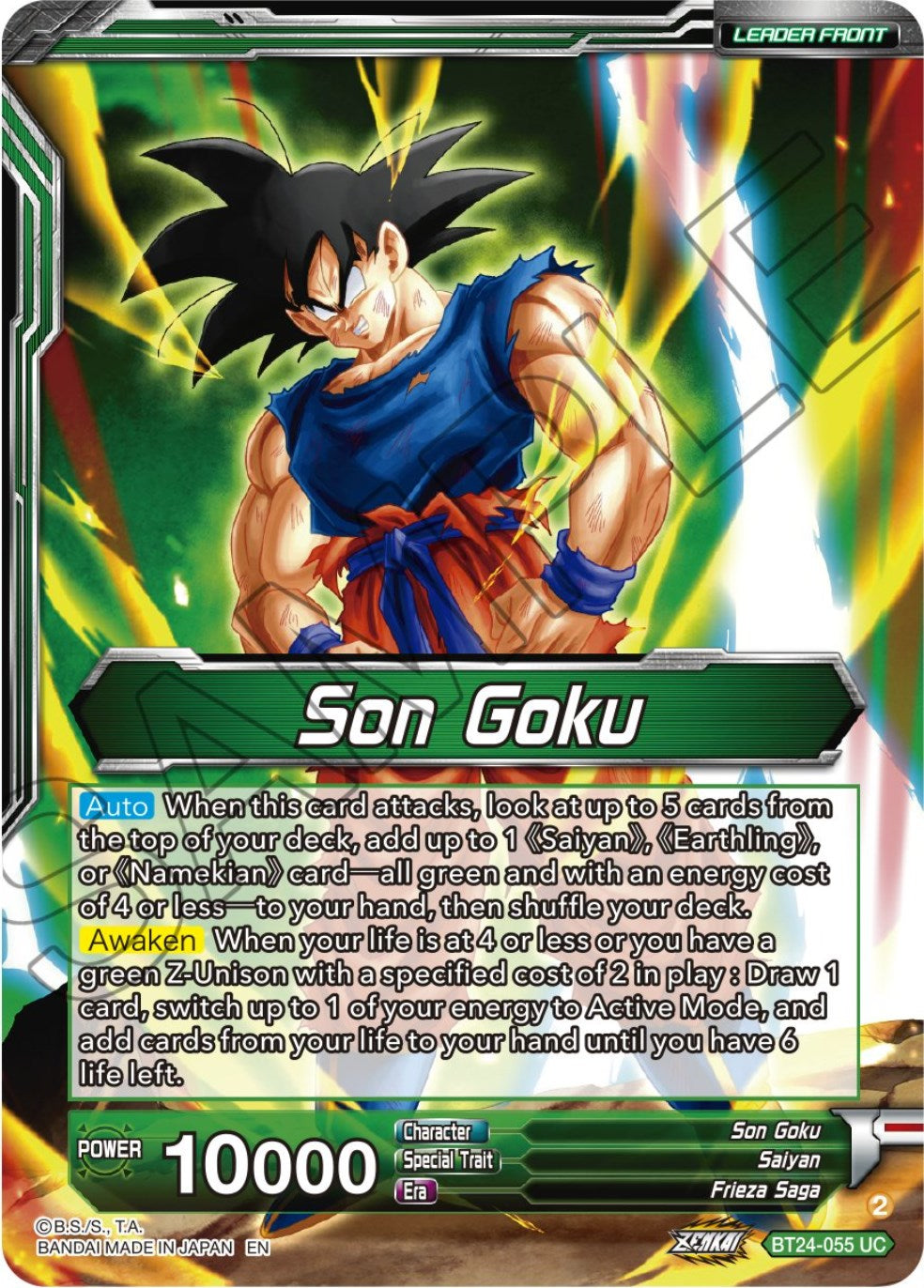 Son Goku // SS Son Goku, Beginning of a Legend (BT24-055) [Beyond Generations] | The Time Vault CA