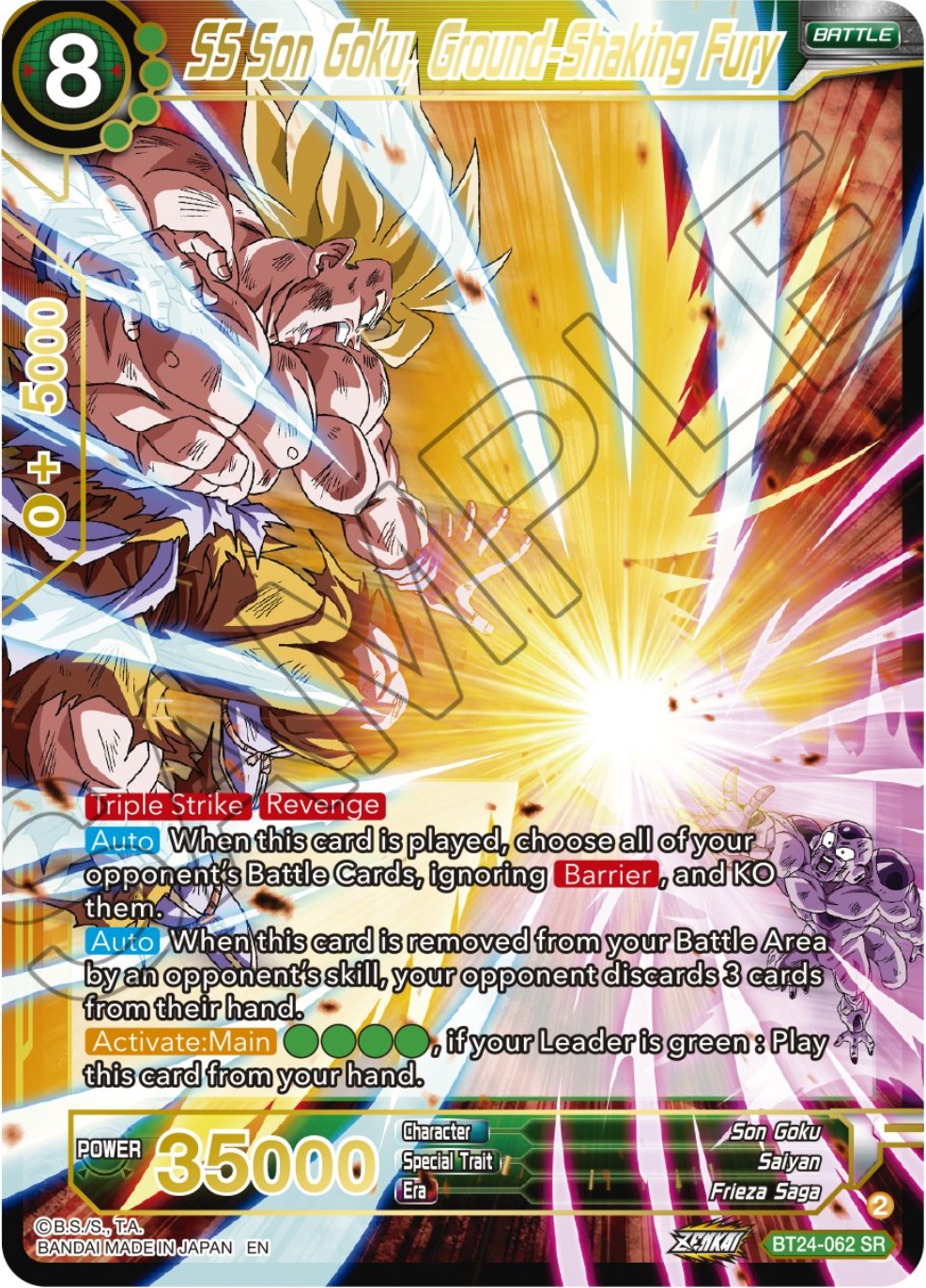 SS Son Goku, Ground-Shaking Fury (BT24-062) [Beyond Generations] | The Time Vault CA
