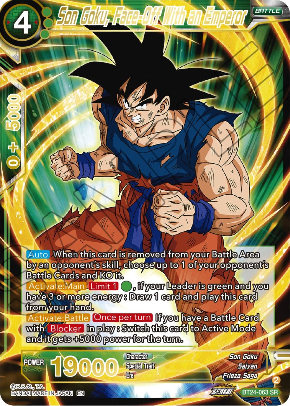 Son Goku, Face-Off With an Emperor (BT24-063) [Beyond Generations] | The Time Vault CA