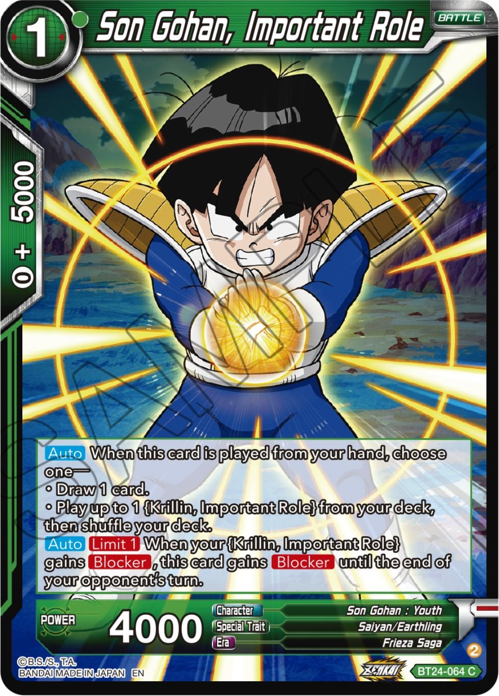 Son Gohan, Important Role (BT24-064) [Beyond Generations] | The Time Vault CA