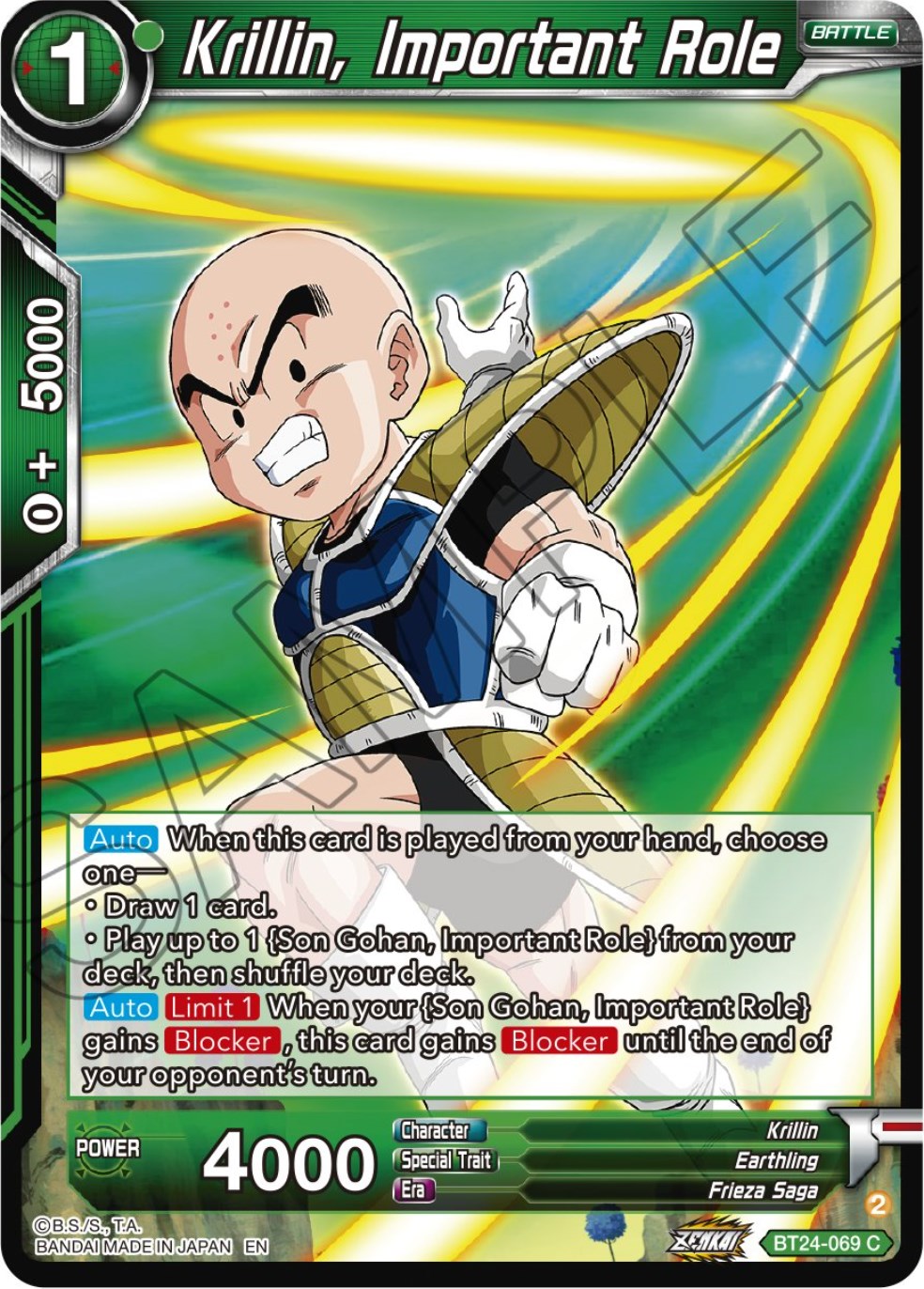 Krillin, Important Role (BT24-069) [Beyond Generations] | The Time Vault CA