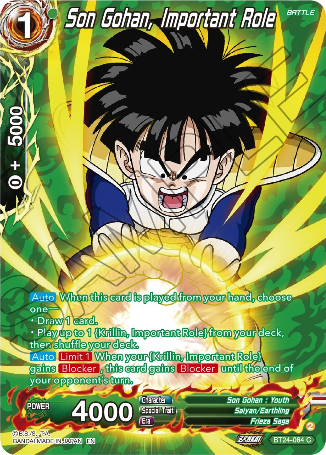 Son Gohan, Important Role (Collector Booster) (BT24-064) [Beyond Generations] | The Time Vault CA