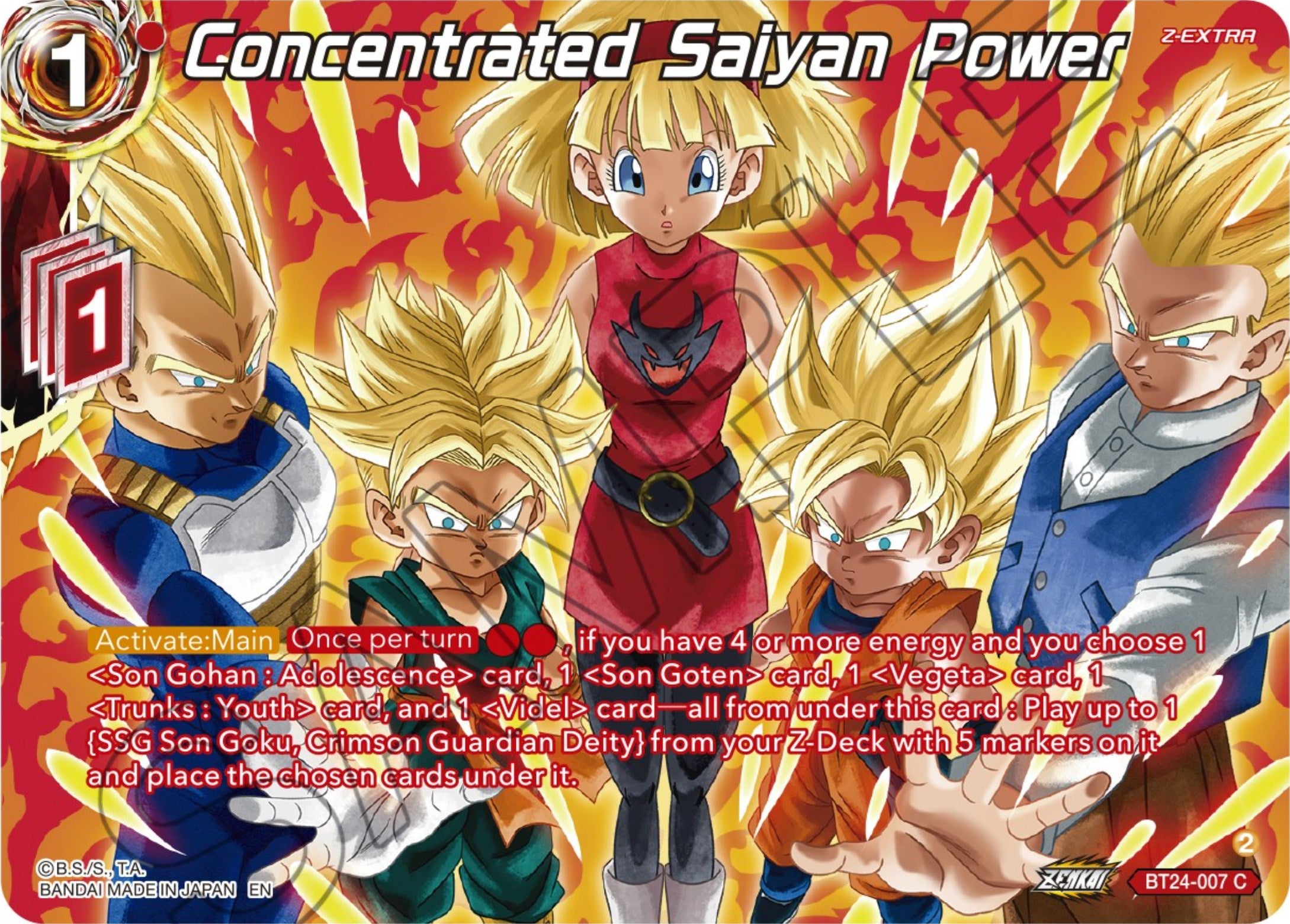 Concentrated Saiyan Power (Collector Booster) (BT24-007) [Beyond Generations] | The Time Vault CA