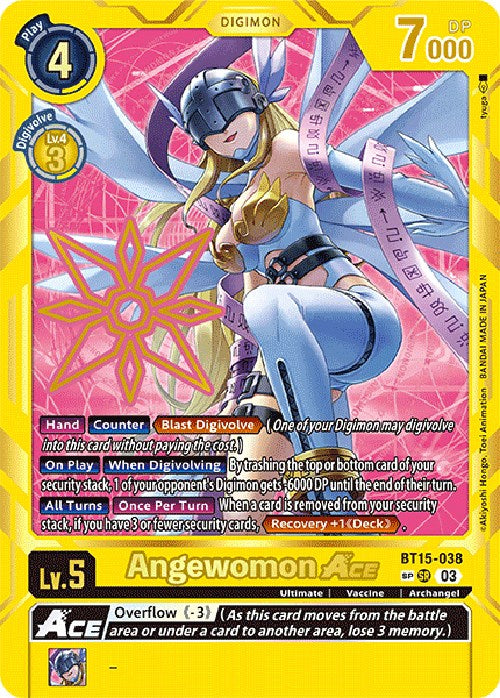 Angewomon Ace (Special Rare) [BT15-038] [Exceed Apocalypse] | The Time Vault CA