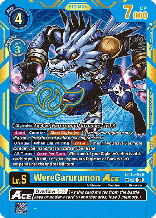 WereGarurumon Ace (Special Rare) [BT15-026] [Exceed Apocalypse] | The Time Vault CA