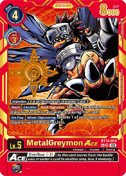 MetalGreymon Ace [BT14-014] [Exceed Apocalypse] | The Time Vault CA