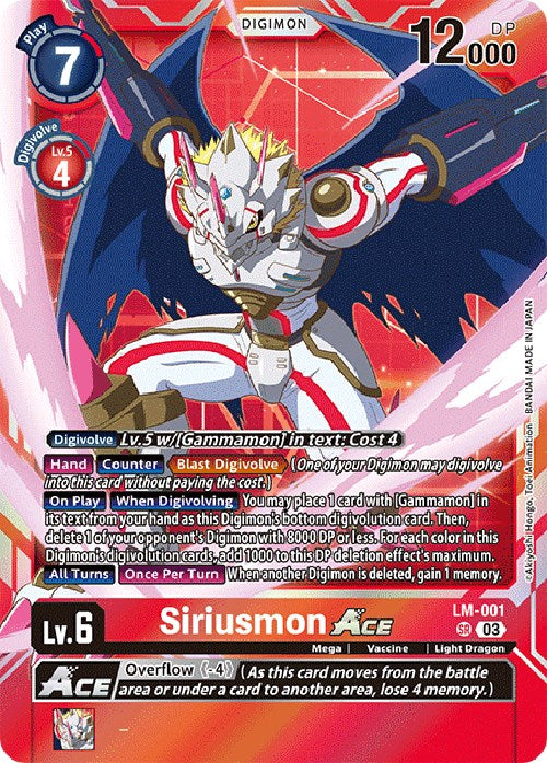 Siriusmon Ace [LM-001] (English Exclusive) [Exceed Apocalypse] | The Time Vault CA