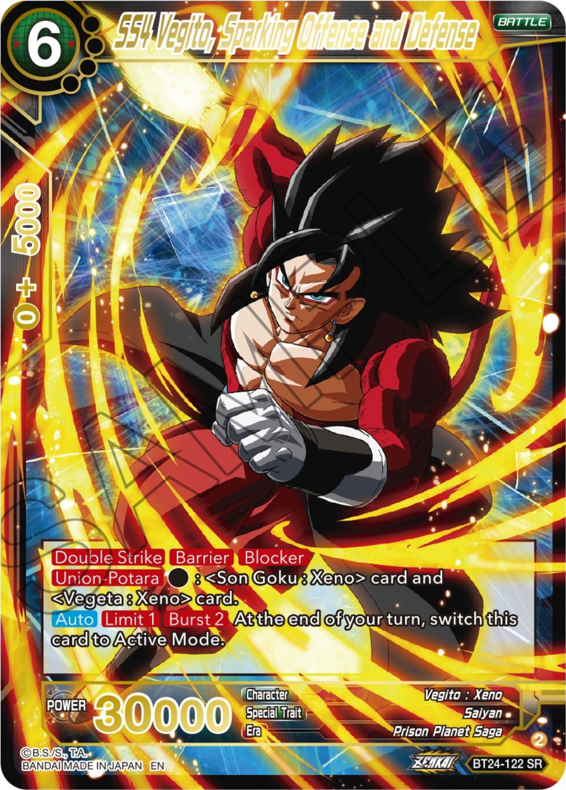 SS4 Vegito, Sparking Offense and Defense (BT24-122) [Beyond Generations] | The Time Vault CA